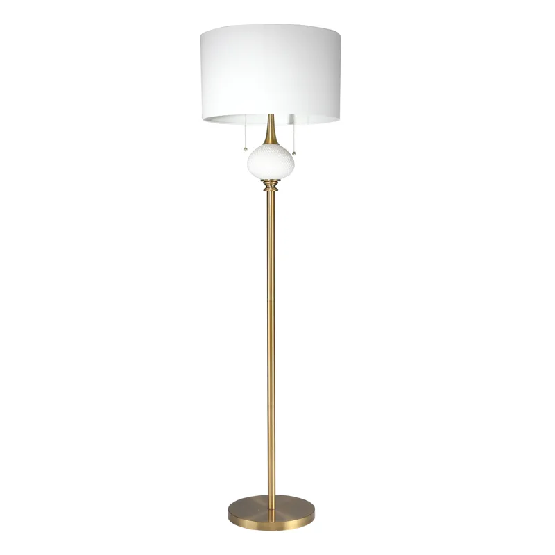 Metal 60.75" Floor Lamp W/ Decorative Globe, Gold/