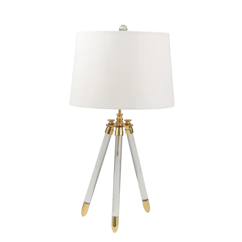 Acrylic 29" Tripod Table Lamp,gold
