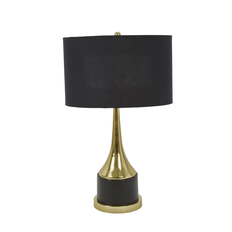 Metal 28" Trumpet Table Lamp, Gold/black