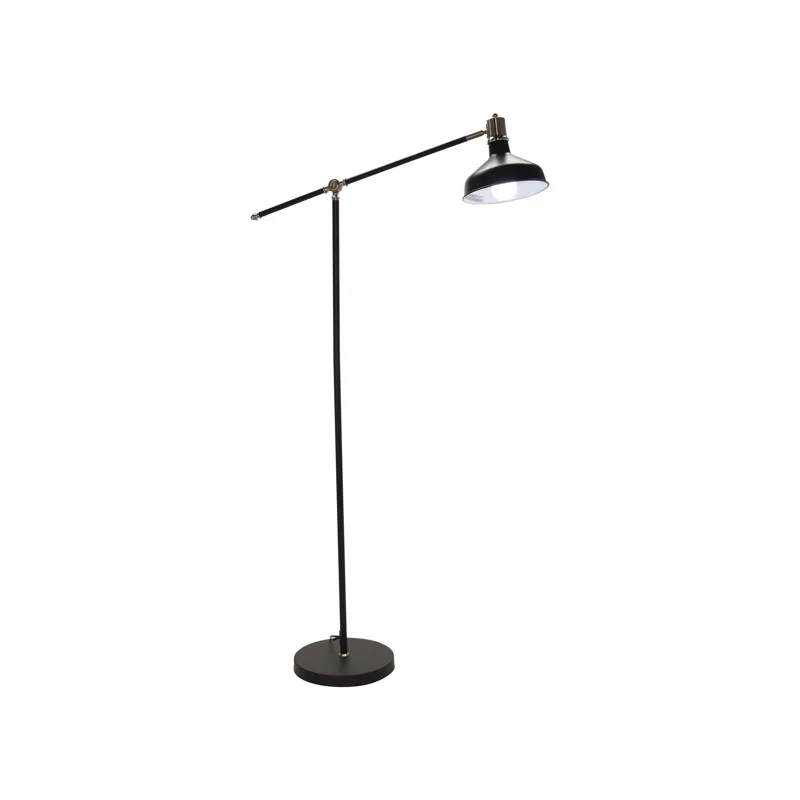 Metal 60" Dome Shade Floor Lamp, Black - Kd