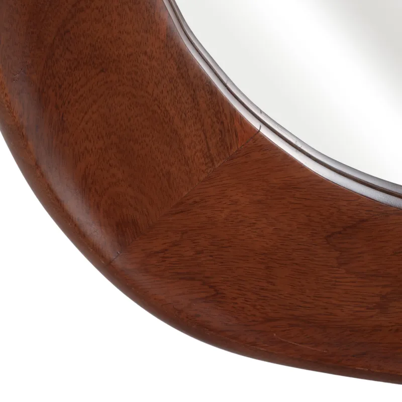 36x25" Organic Shaped Wood Mirror, Natural