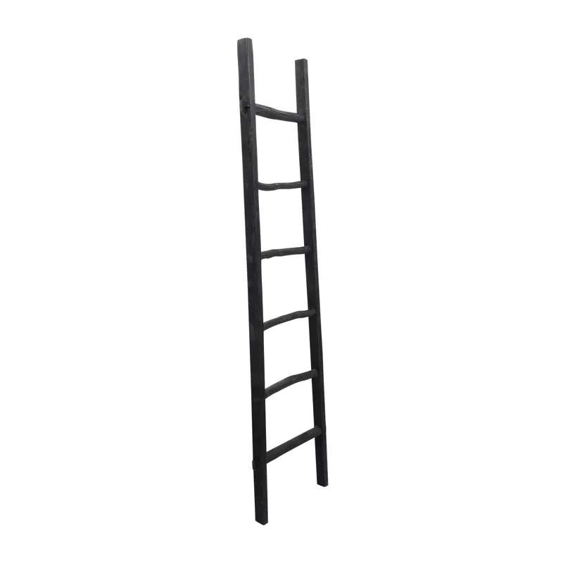 Ec Wooden , Decorative 76\" Ladder, Black
