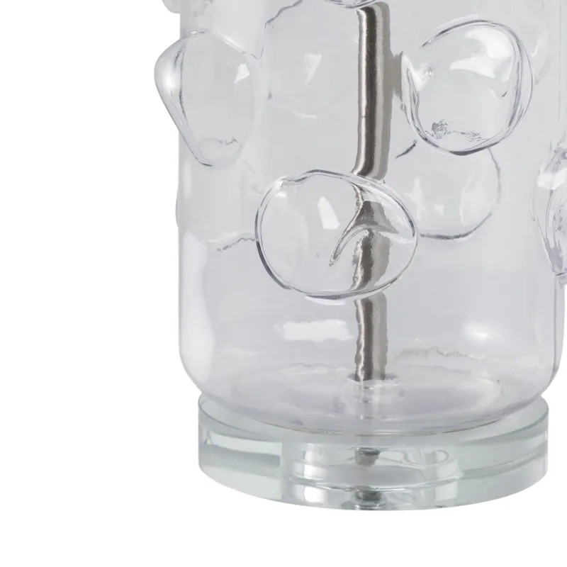 29x17\" Glass Bubbles Table Lamp, Clear