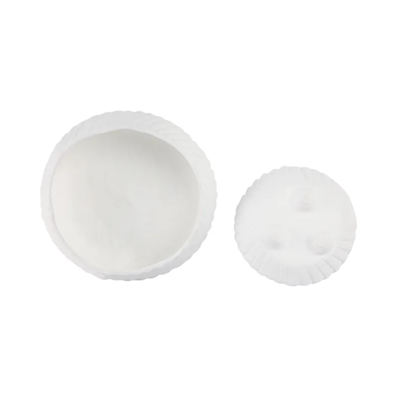 S/2 11/15\" Tapered Ecomix Bowls With Lines, White