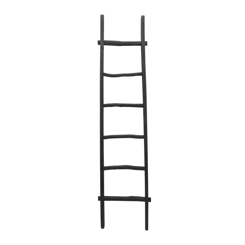 Ec Wooden , Decorative 76\" Ladder, Black