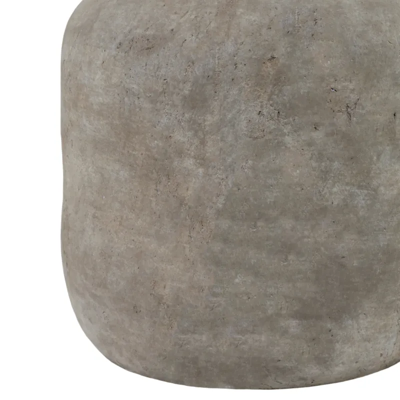 12x10\" Terracotta Milk Vase, Gray