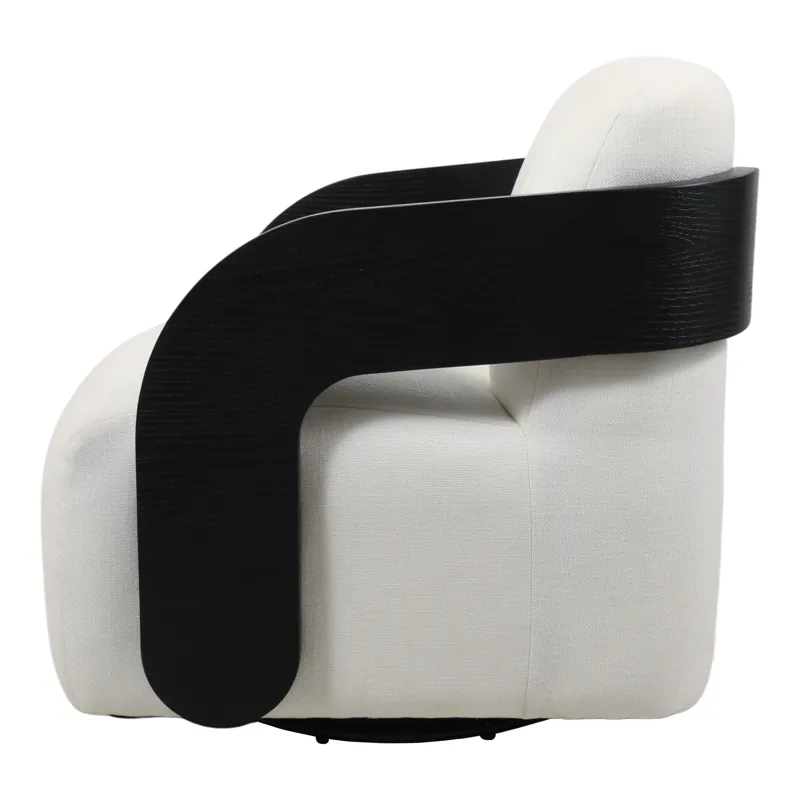 33x31" Modern Swivel Rocker Chair, Gray/black