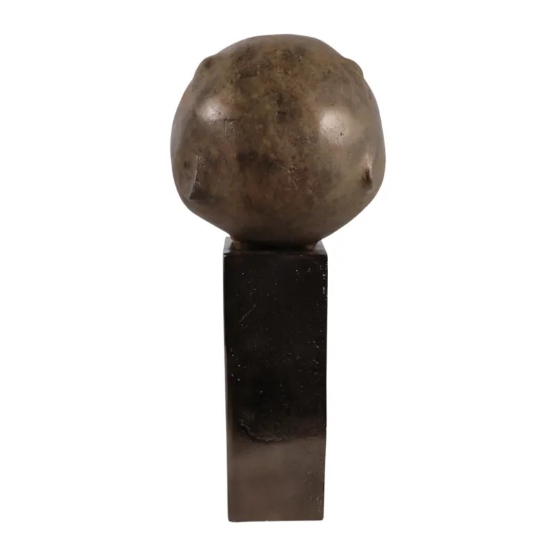 22x9" Smiley Head On Pedestal, Multi