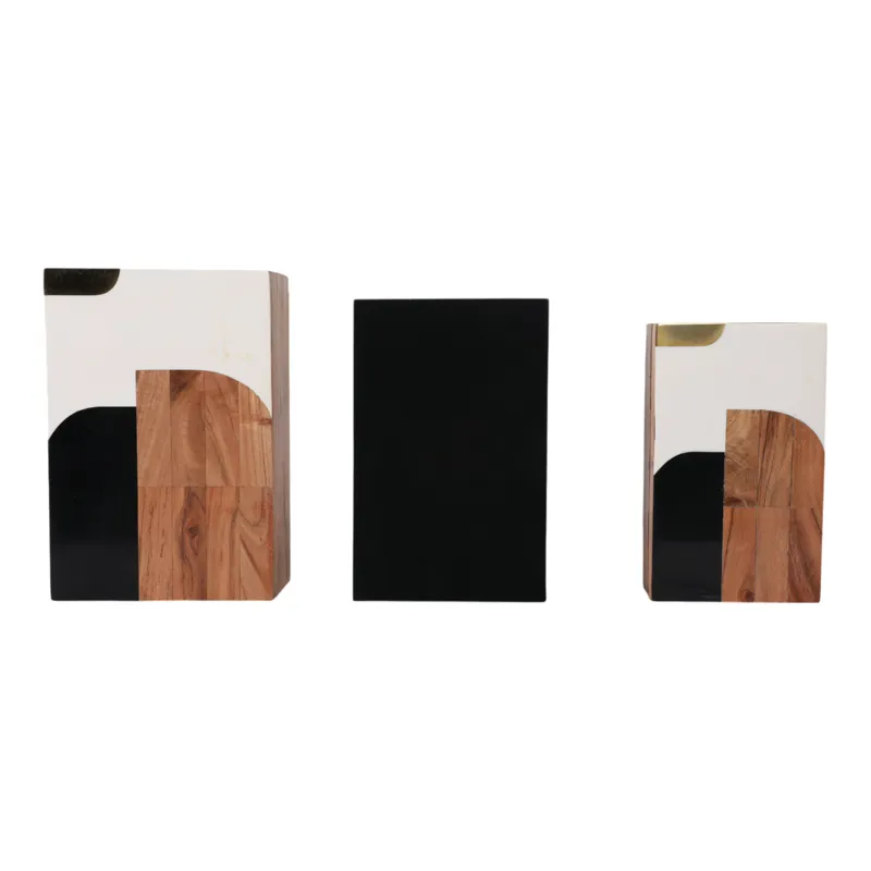 S/3 10/11/12\" Mid-century Boxes, Multi