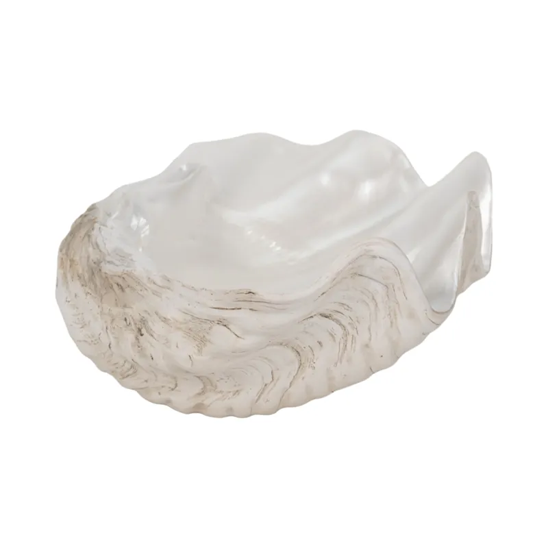 9\" Pearlized Shell Bowl, Ivory