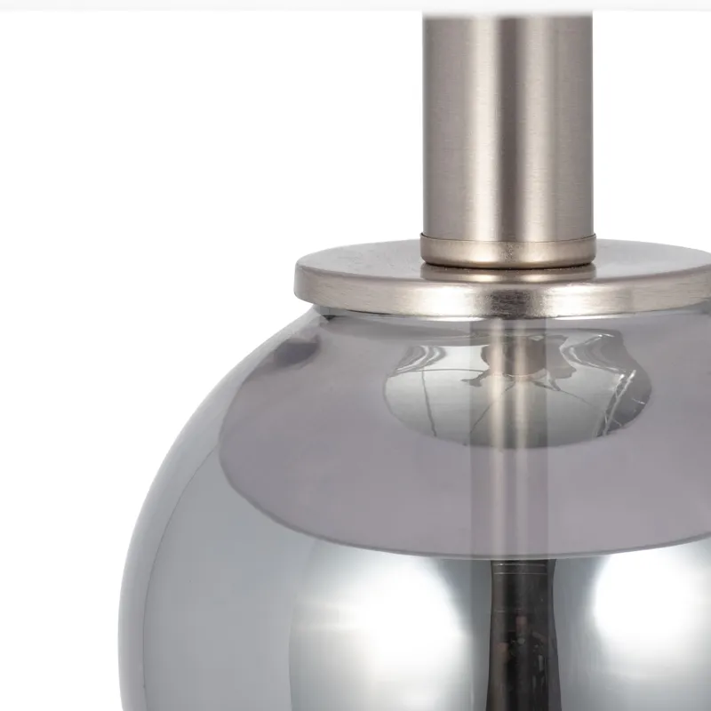 Glass 28\" Orbs Table Lamp, Smoke