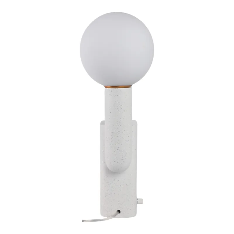 20x12\" Double Head Totem Lamp With Base Switch, Wh