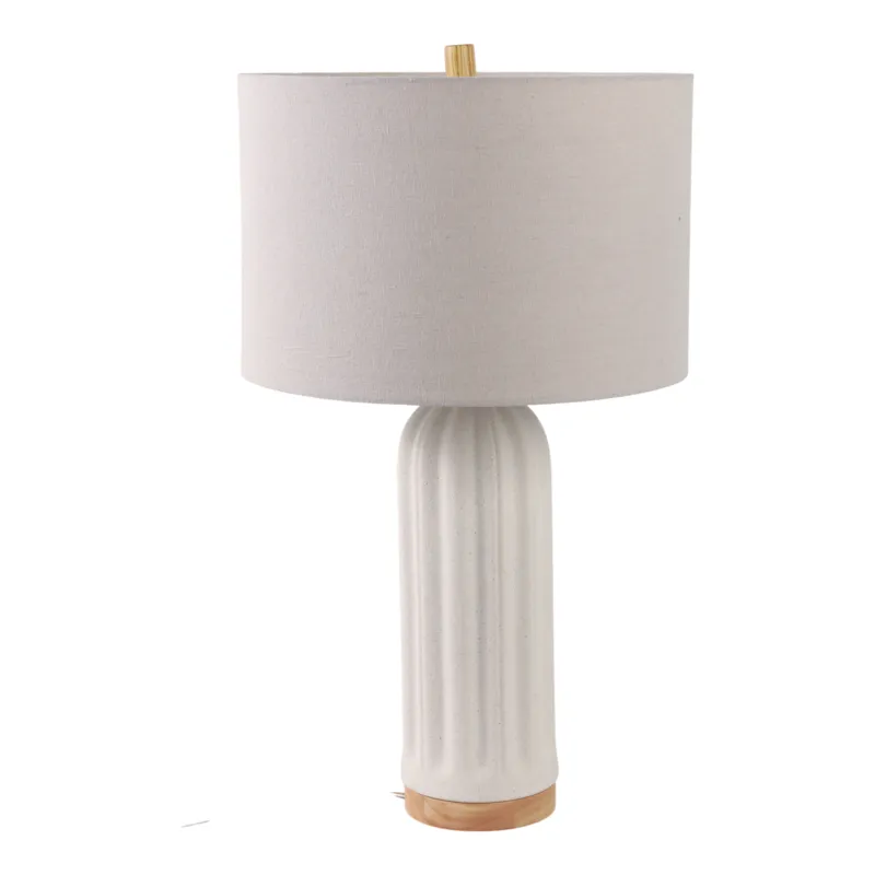 27\" Ceramic Table Lamp, Ivory