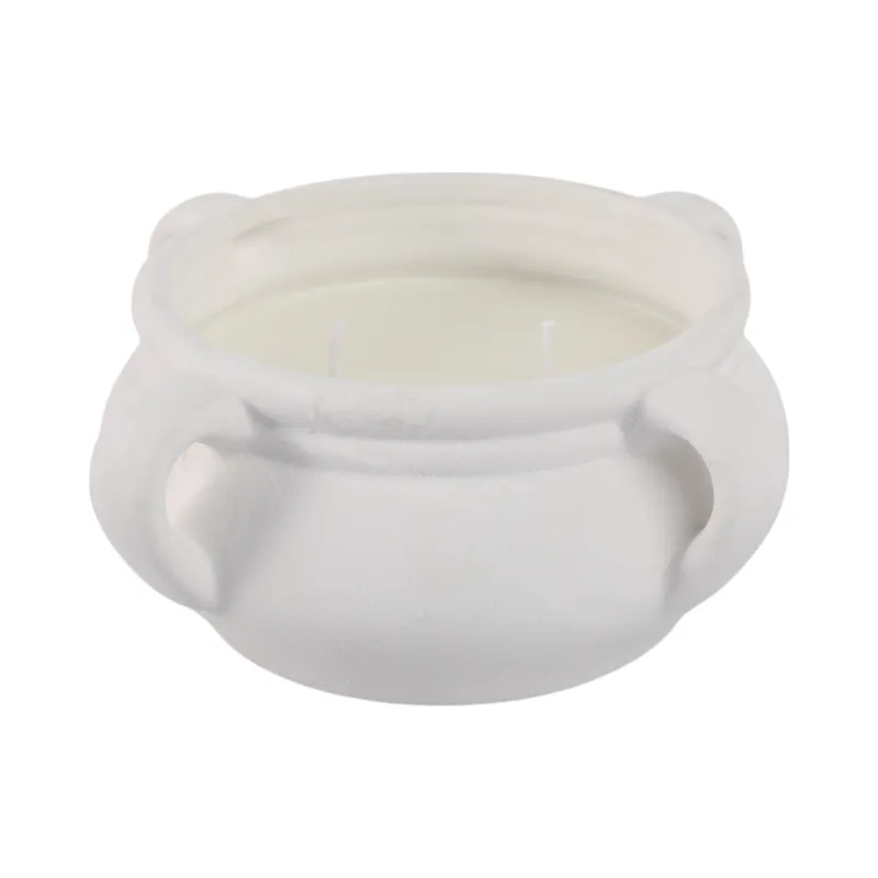 7\" 12.5 Oz Sea Salt & Bergamot Bowl Candle, White