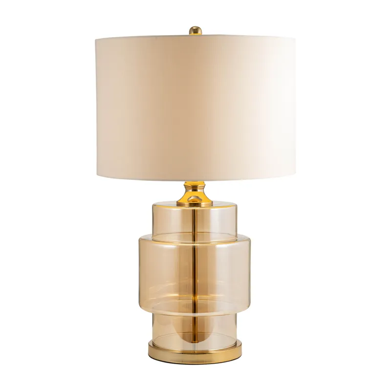 Glass, 30\" Lustered Table Lamp, Gold