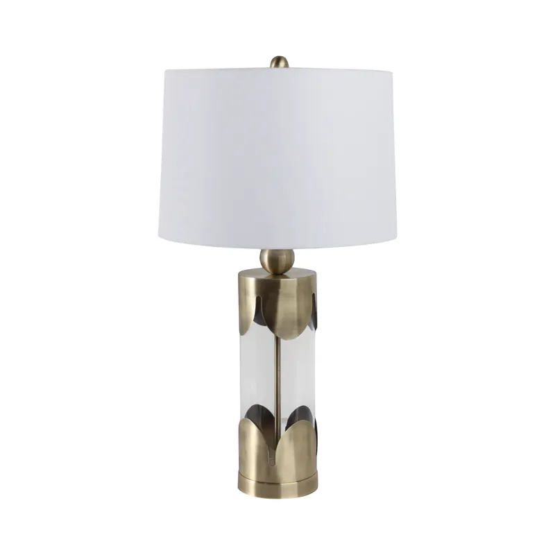 30x16\" Scallop Border Lamp, Gold