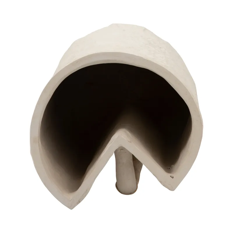 Ecomix, 12\" Crafted Vase W Handle, Ivory