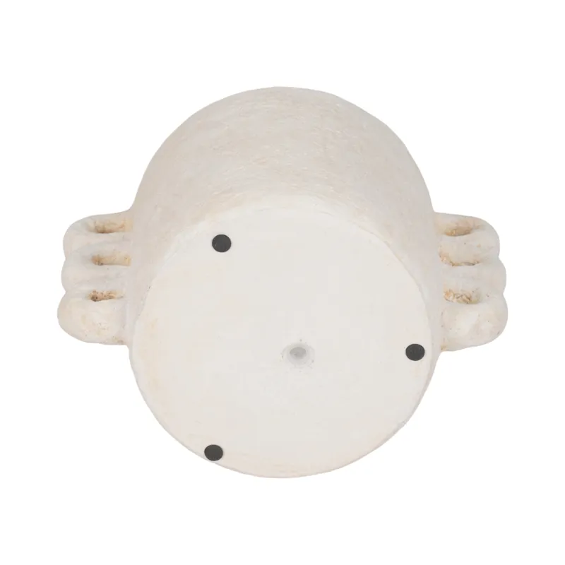 10\" Arch Handle Planter, White