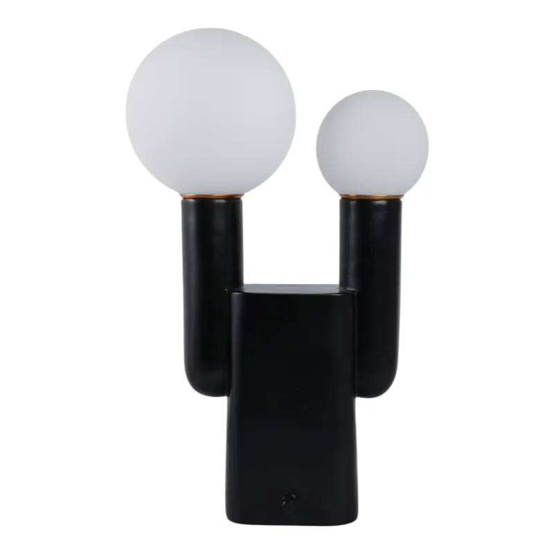 20x12\" Double Head Totem Lamp With Base Switch, Bl