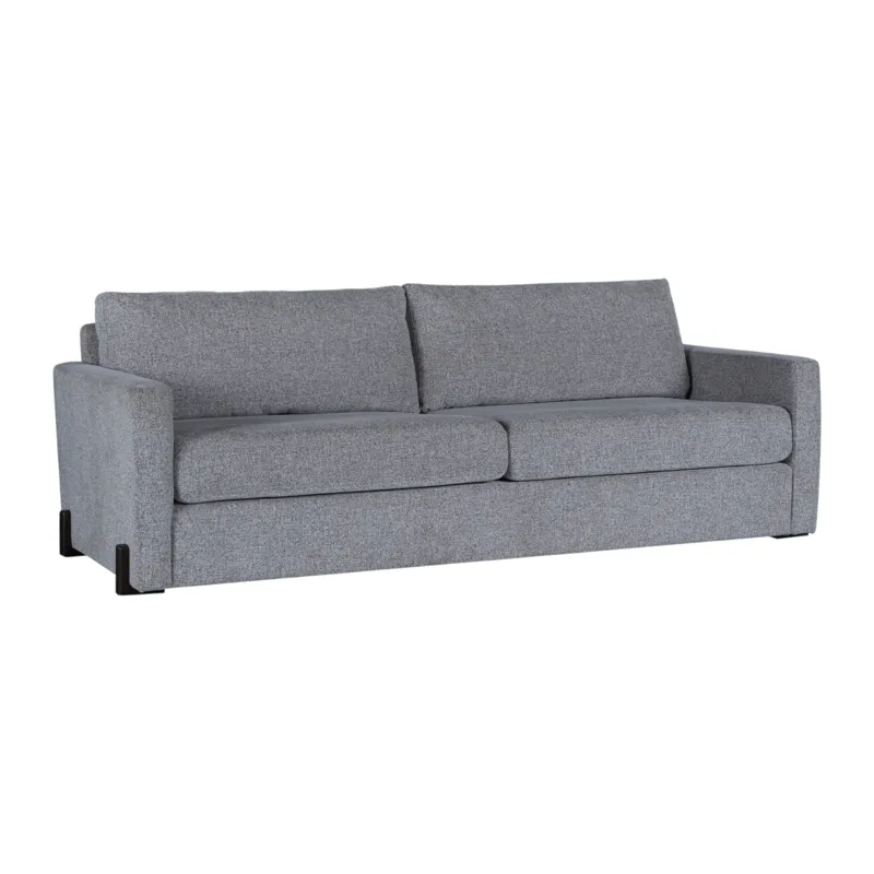 94x39" Modern Chenille Sofa, Gray/brown