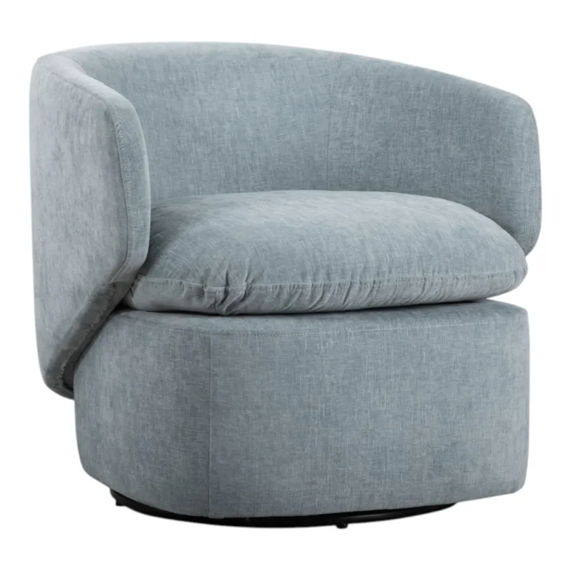 31x30" Modern Swivel Accent Chair, Light Blue