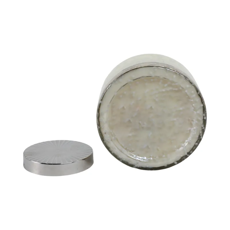 7\" 71 Oz Lavender Speckle Lidded Candle, Lt Blue/s