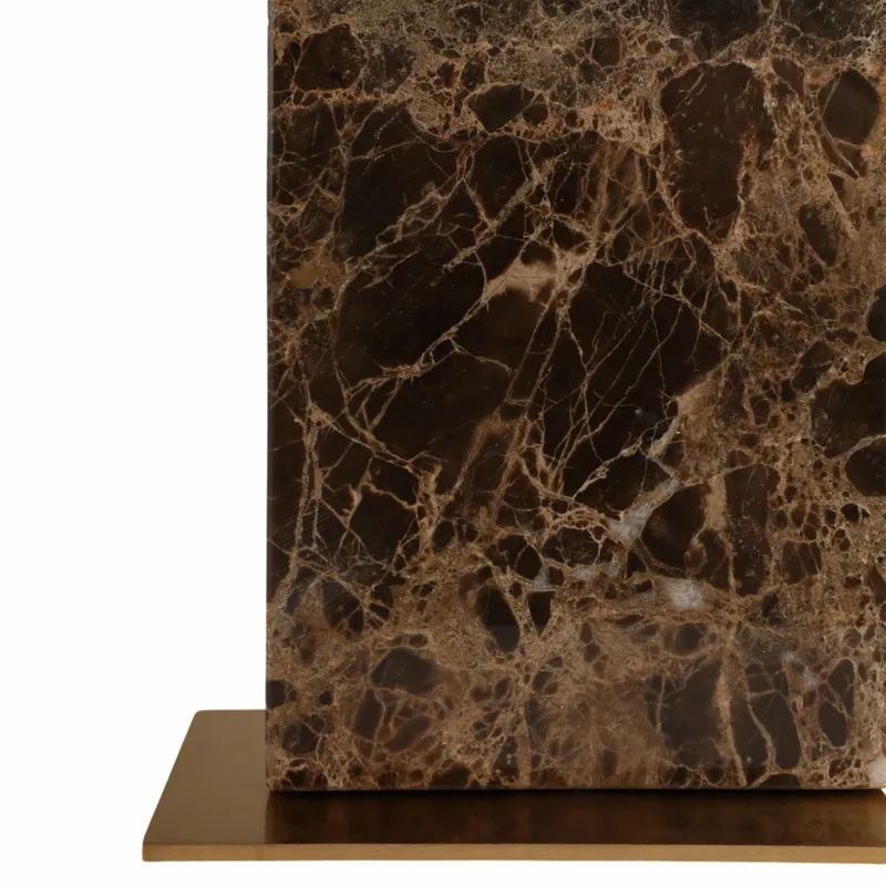 26x16\" Rectangle Marble Lamp, Light Brown