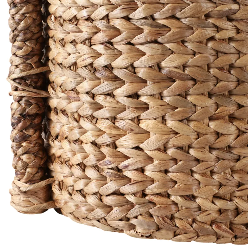 S/3 15/20/24\" Oval Waterhyacinth Baskets, Natural