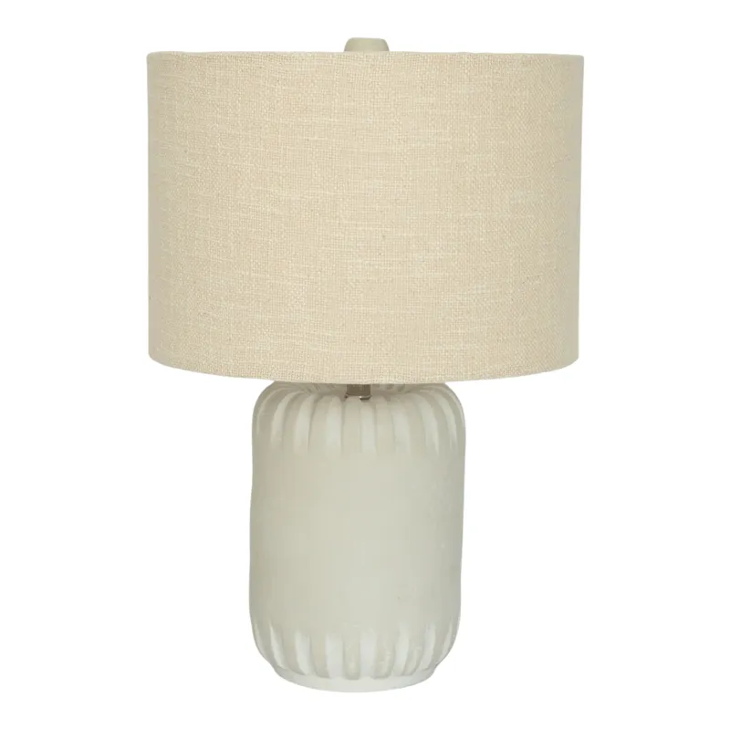 23" Ecomix Lamp With Shade, Ivory Kd