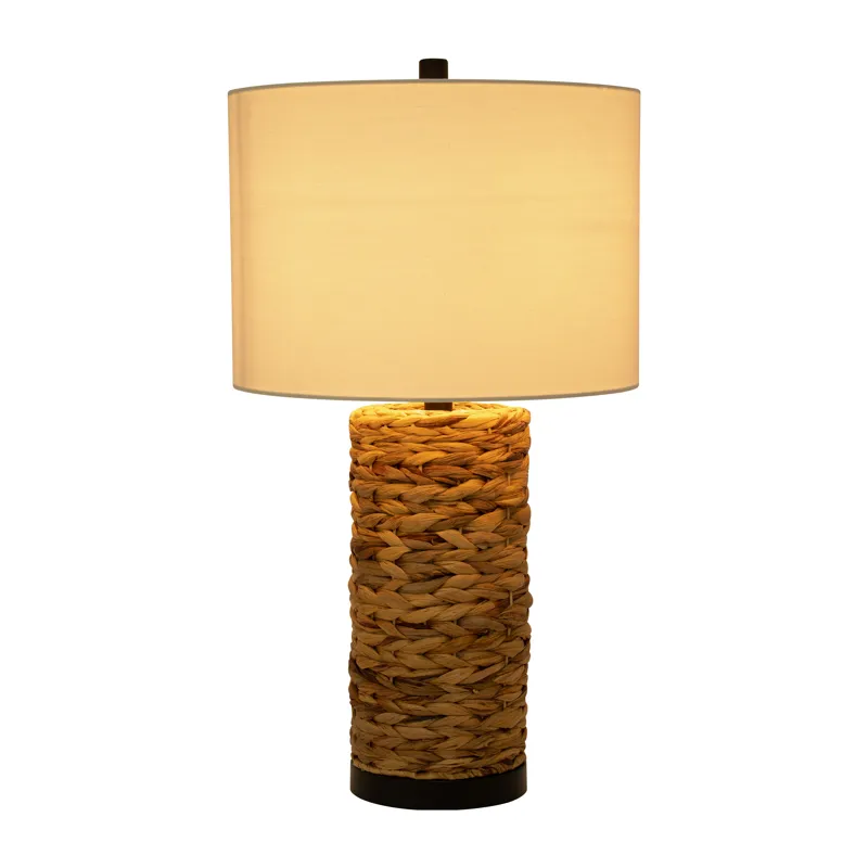 Seagrass 26\" Pillar Table Lamp, Natural
