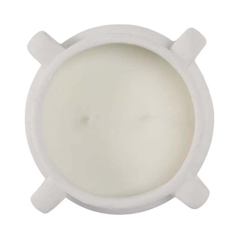 7\" 12.5 Oz Sea Salt & Bergamot Bowl Candle, White