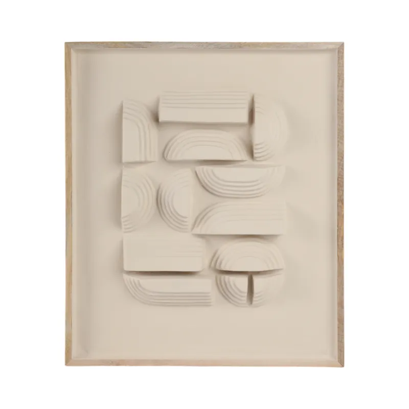 29x25\" Geometric Ecomix Wall Art, Ivory