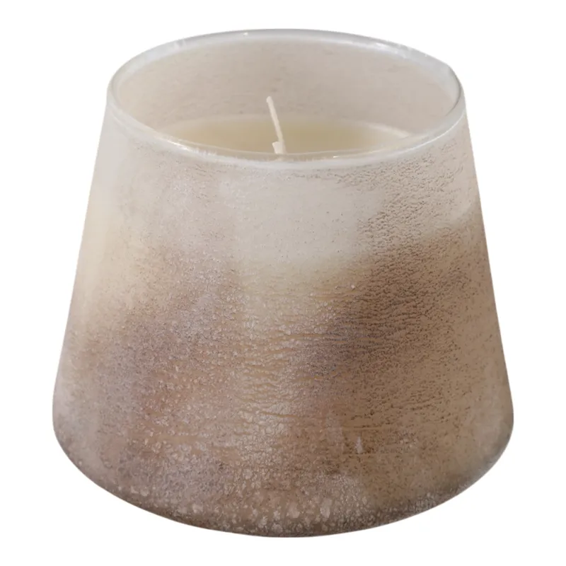 5\" 14 Oz White Gardenia Ombre Glass Candle, Multi