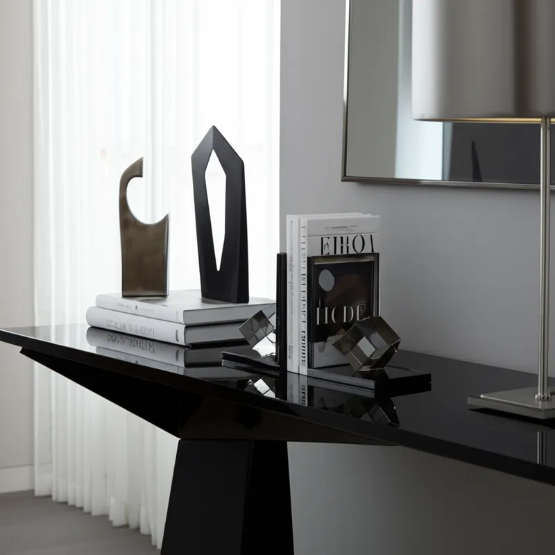 S/2 5x4\" Crystal Cube Bookends, Smoke