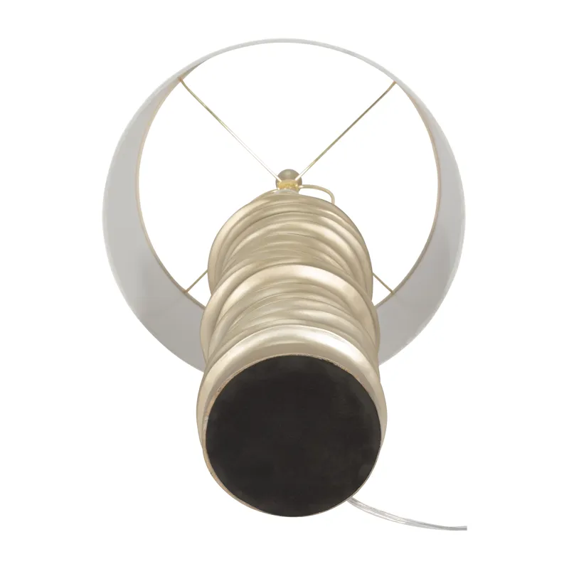 Resin 29\" Stacking Rings Table Lamp, Champagne