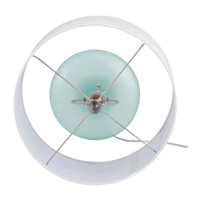 Glass 26\"  Table Lamp, Green