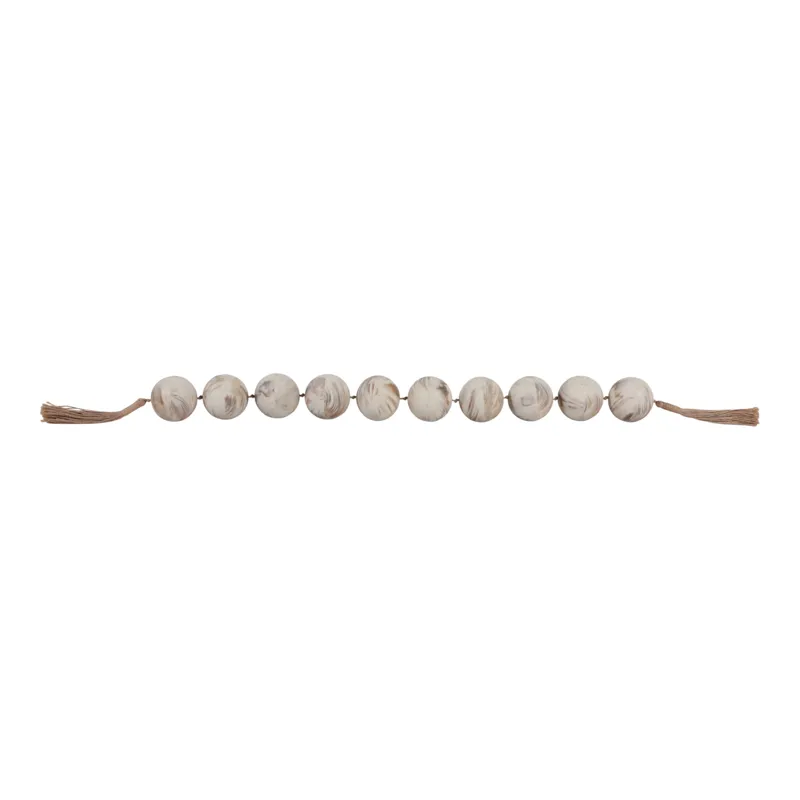 46x3\" Marbled Bead Garland, Brown/ivory