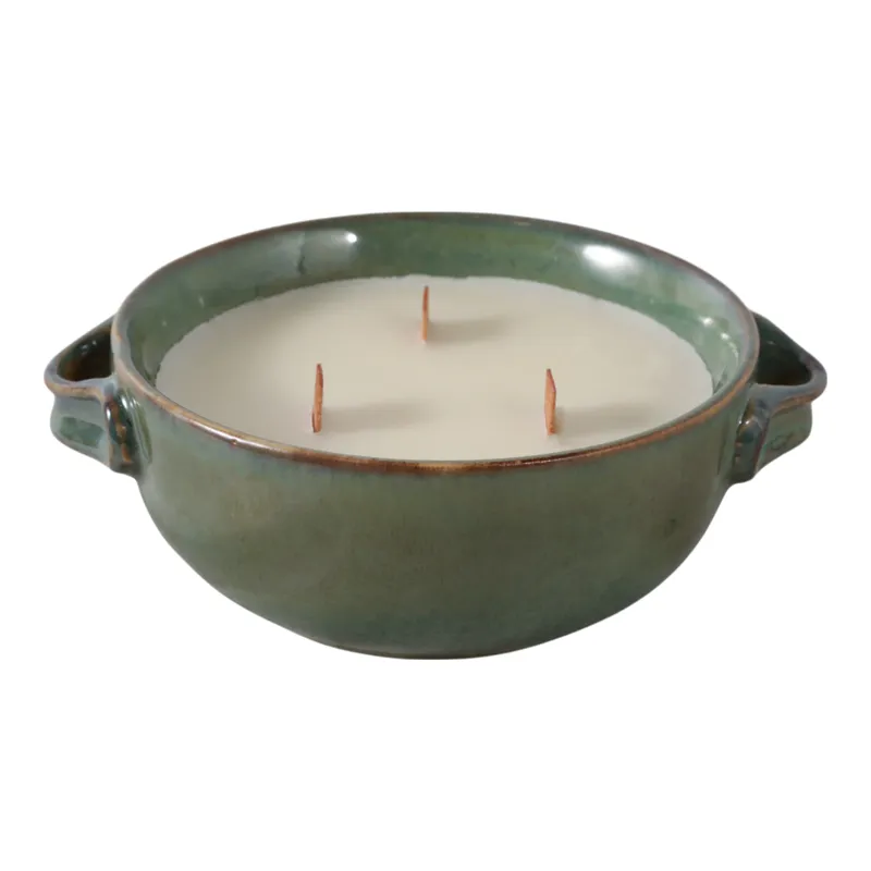 7\" 10 Oz Lakeside Rain Candle, Green