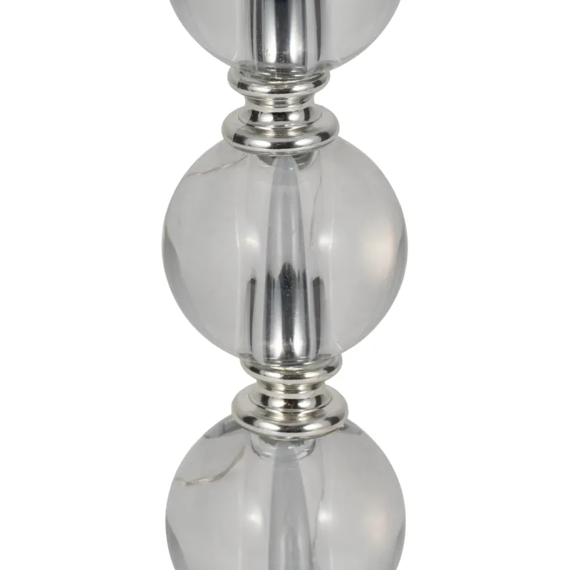 S/2 22\" Crystal Table Lamp, Silver