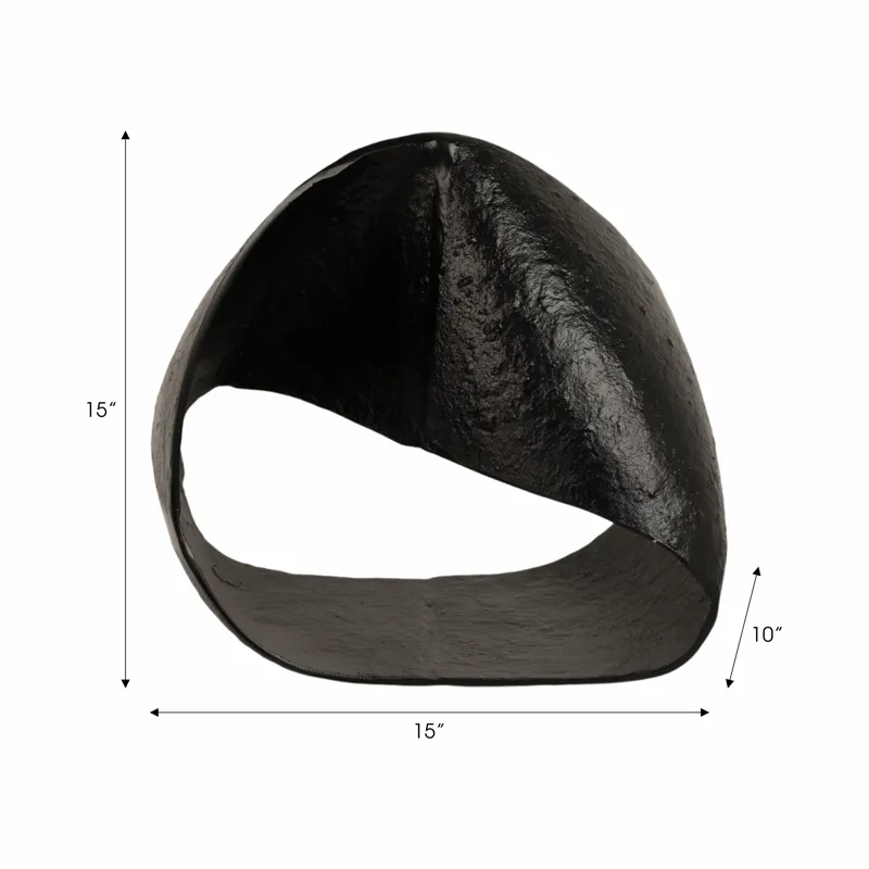 15\" Twisted Metal Circle, Black