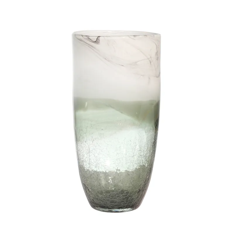 Glass 12" Smokey Vase, Gray