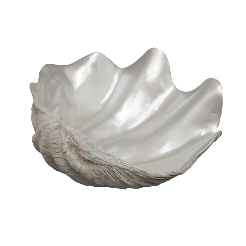 13\" Pearlized Shell Bowl, Ivory