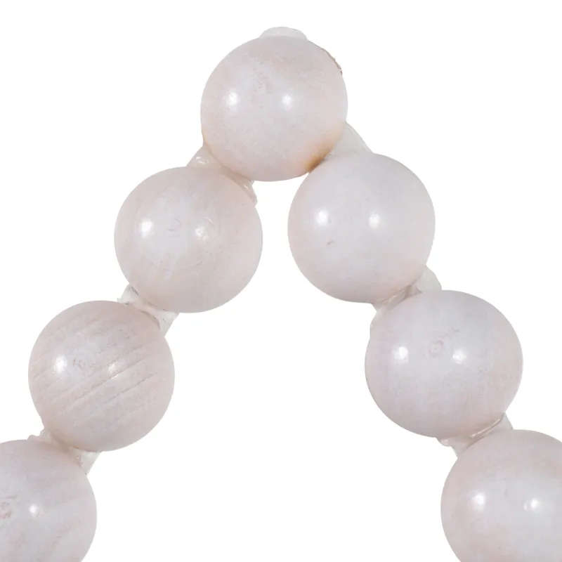 Ec Wood, 36\" Beaded Mirror, White Wb