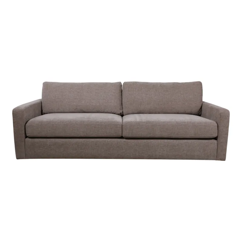 94x39" Modern Textured Sofa, Light Brown