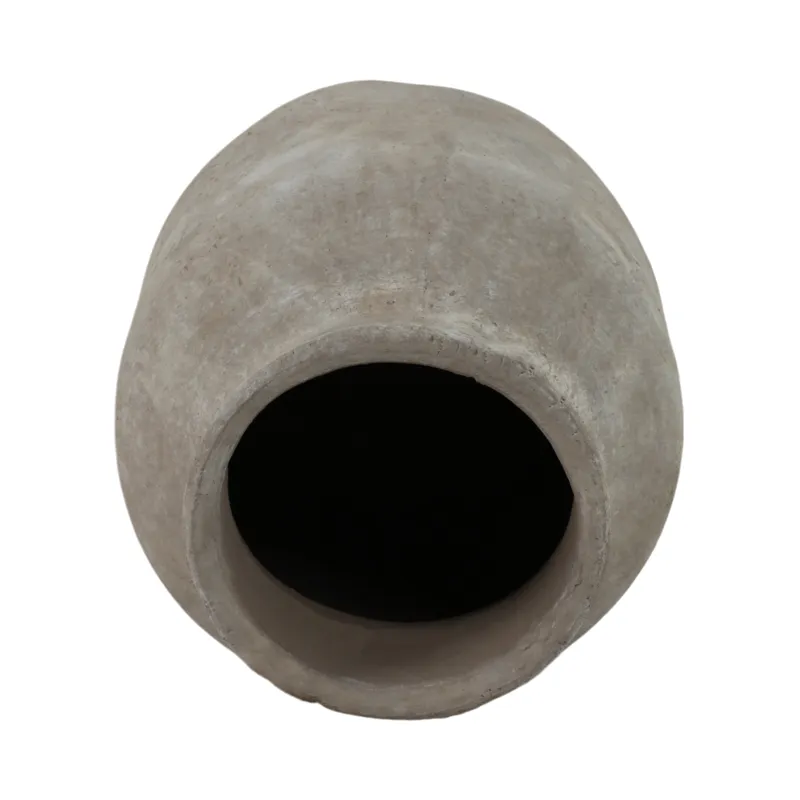 12x10\" Terracotta Milk Vase, Gray