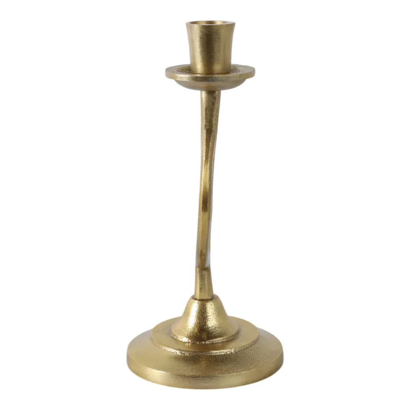 9x5\" Crescent Moon Taper Holder, Gold