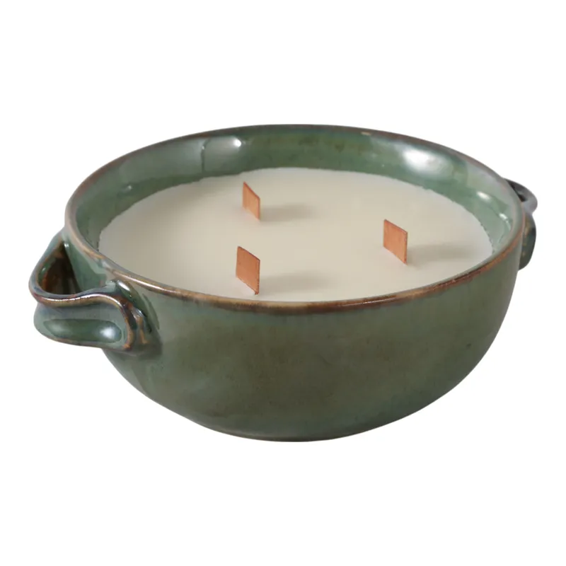 7\" 10 Oz Lakeside Rain Candle, Green