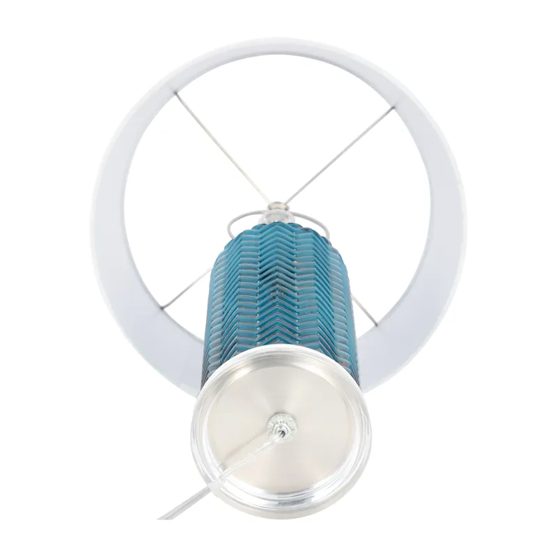 Glass 28\"  Chevron Table Lamp, Blue