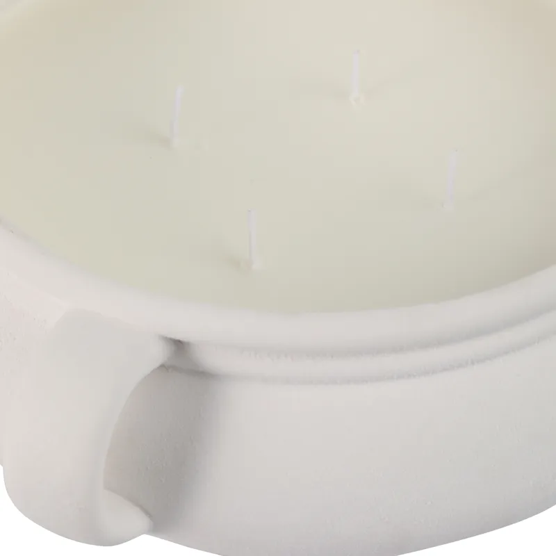 12\" 53 Oz Sea Salt & Bergamot Bowl Candle, White