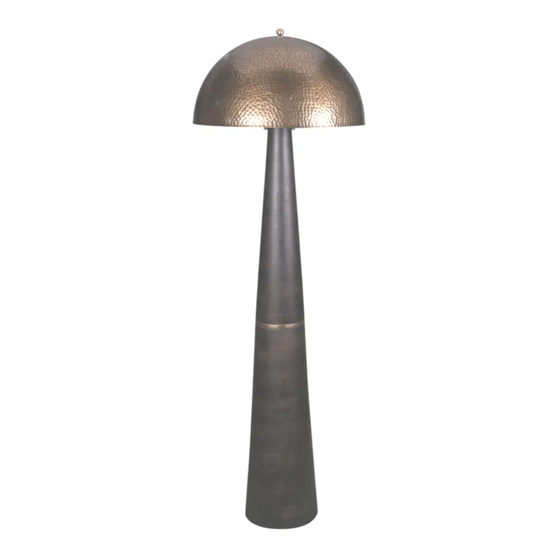 64" Wood And Iron Floor Lamp
